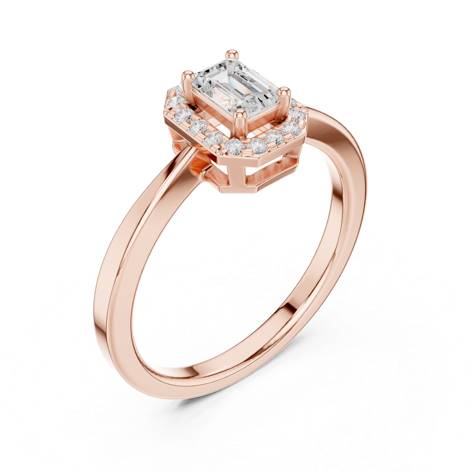Gold Ring DDLR-493, Rose Gold, view 2