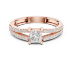 Gold Ring JER-64, Rose Gold, view 4