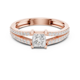 Gold Ring JER-64, Rose Gold, view 4