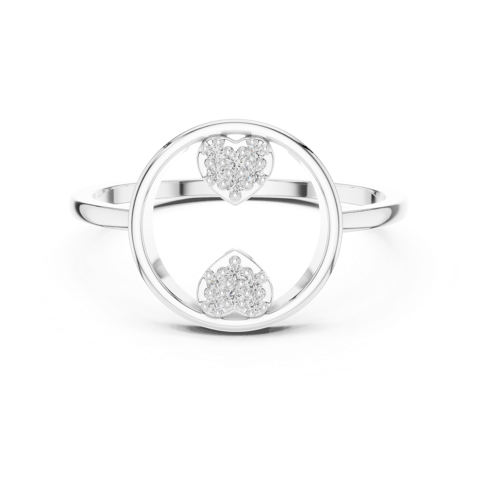 Gold Ring DR-6312, White Gold, view 4