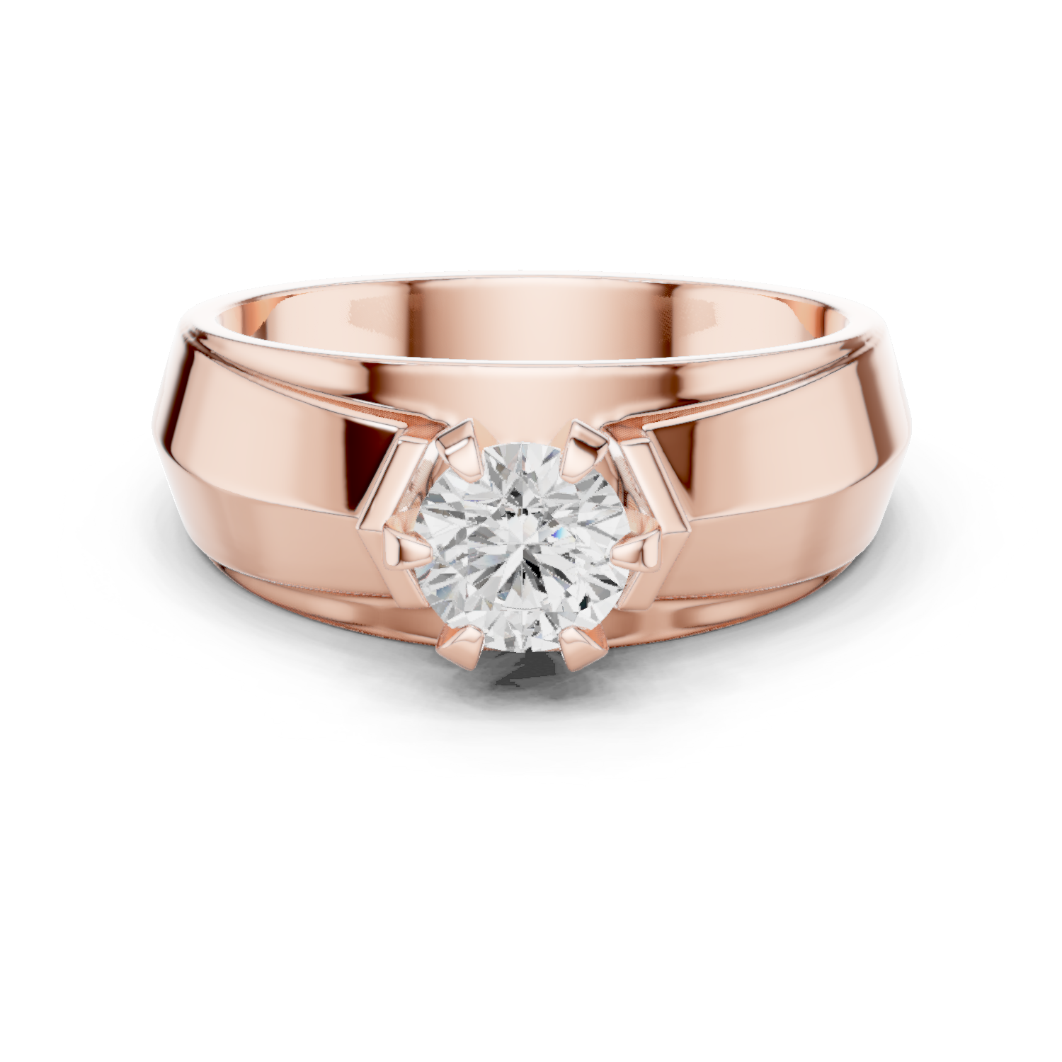 Gold Men's Ring GGR-0024, Rose Gold