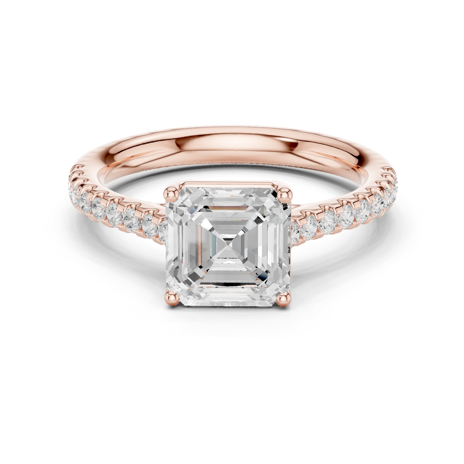 Gold Ring DDLR-730, Rose Gold