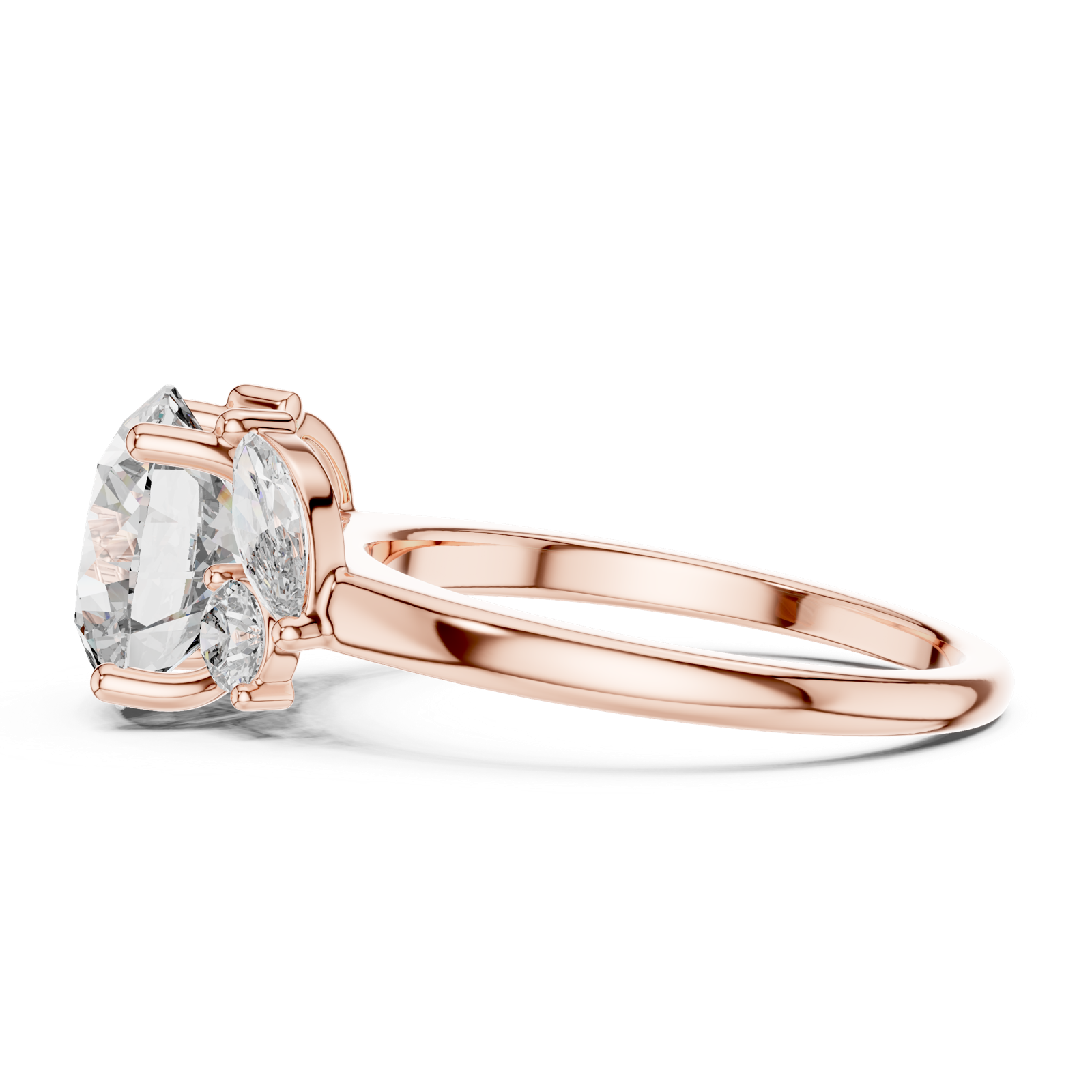 Gold Ring DDLR-074, Rose Gold, view 3