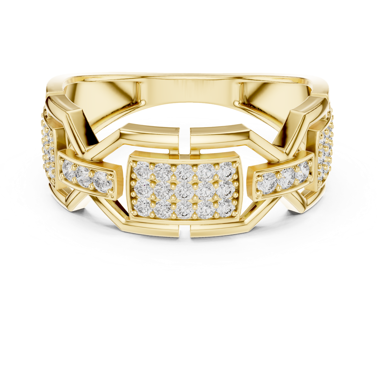 Gold Ring LR-01 (51), Yellow Gold, view 4