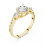 Gold Ring DDLR-1101, Yellow Gold, view 2