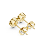 Gold Jewelry DDER-001, Round center stone, Yellow Gold, view 2