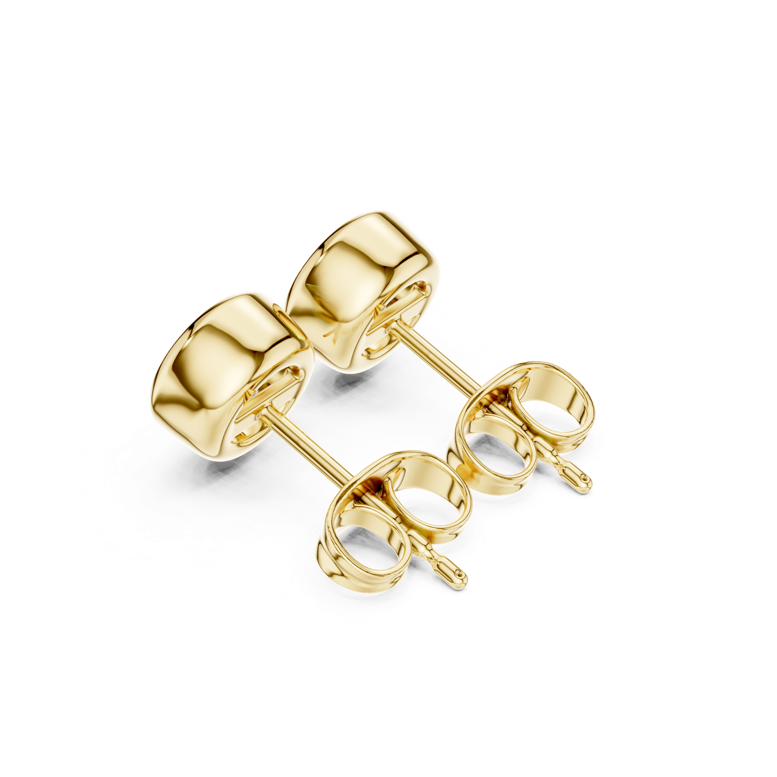 Gold Jewelry DDER-001, Round center stone, Yellow Gold, view 2