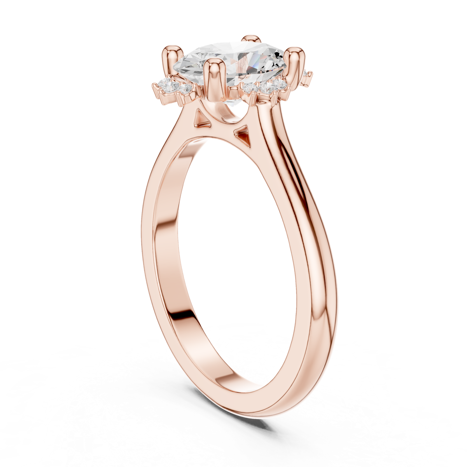 Gold Ring DDLR-336, Rose Gold, view 1