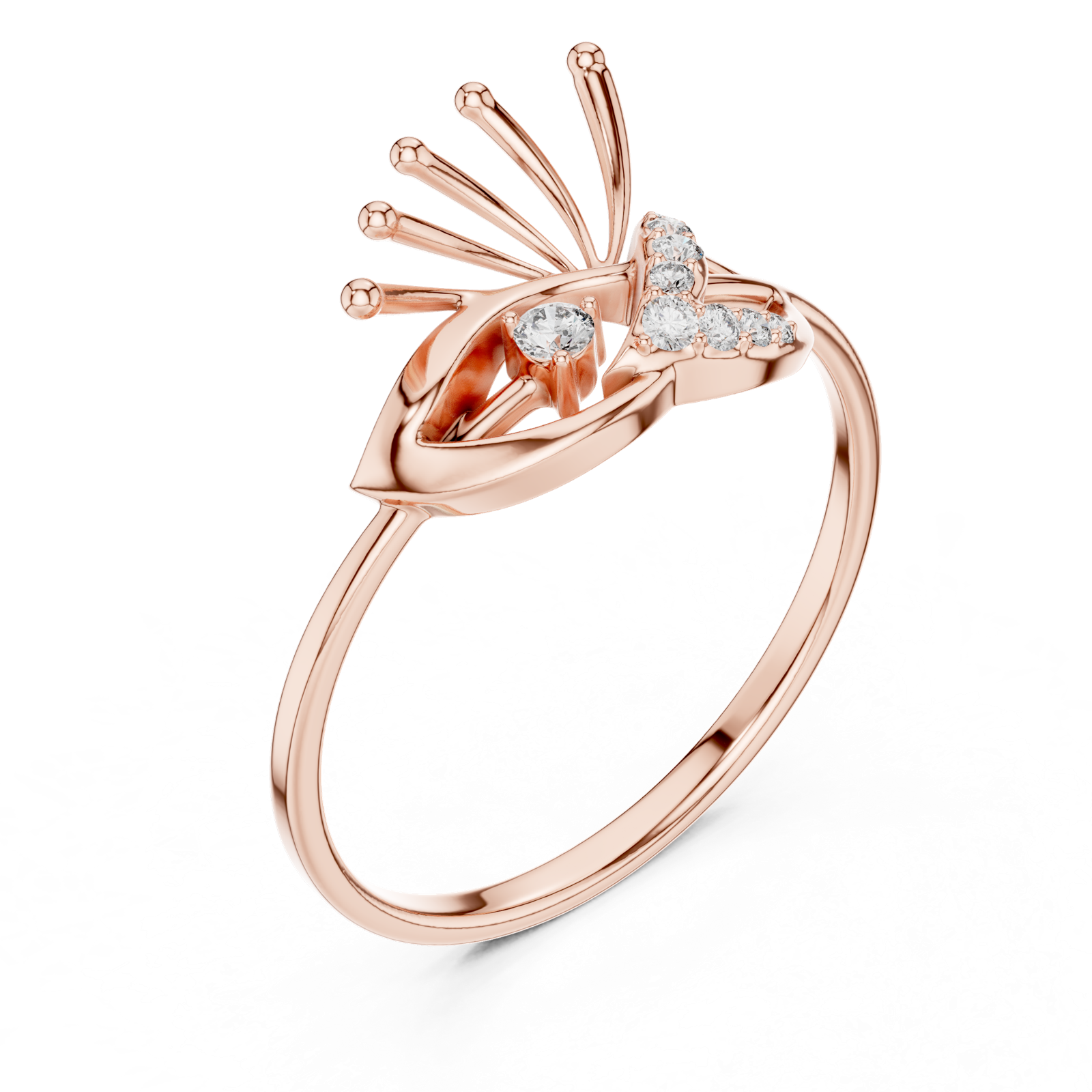 Gold Ring 1 (142), Rose Gold, view 2