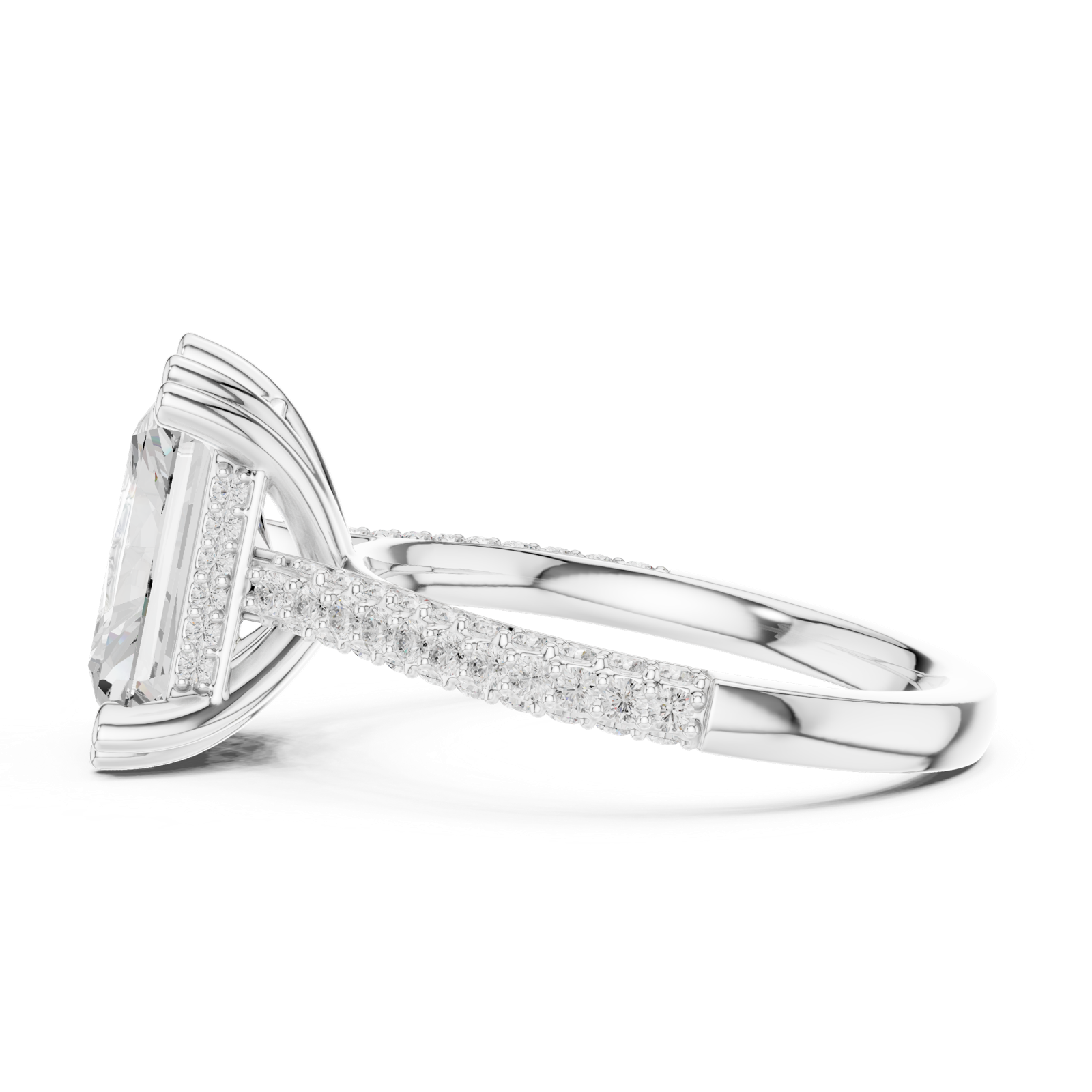 Gold Ring DDLR-959, White Gold, view 3