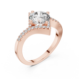 Gold Ring DDLR-156, Rose Gold, view 2