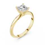 Gold Jewelry L36-6, Asscher center stone, Yellow Gold, view 2