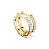 Gold Earrings SBER(24), Yellow Gold, view 1