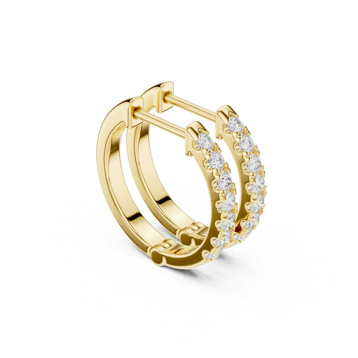 Gold Earrings SBER(24), Yellow Gold, view 1