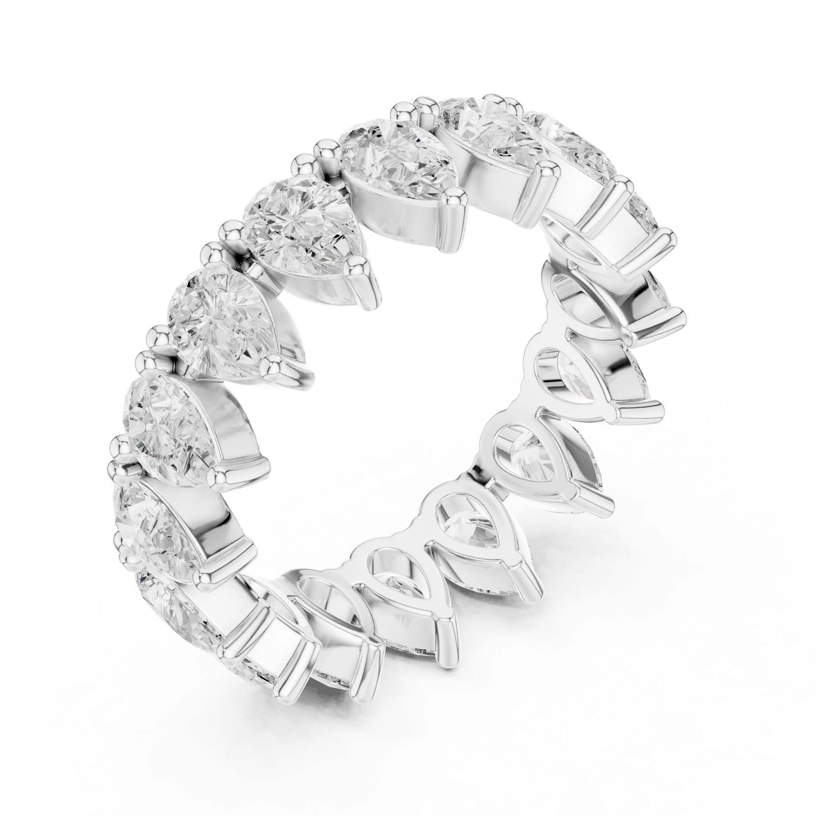 Gold Ring DDLR-620, White Gold, view 2
