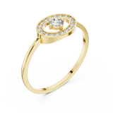 Gold Ring DR-6160, Yellow Gold, view 2
