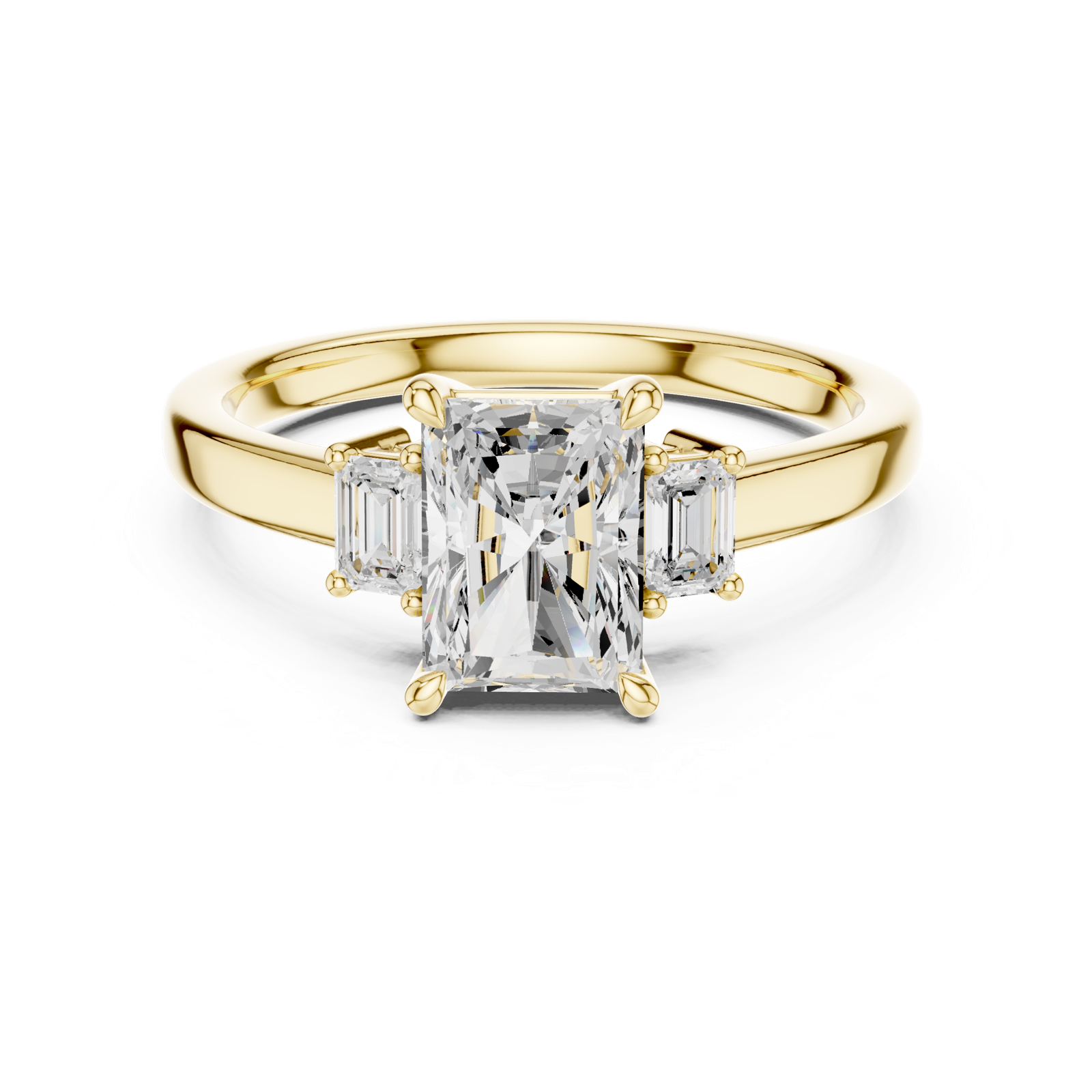 Gold Ring DDLR-906, Yellow Gold, view 4