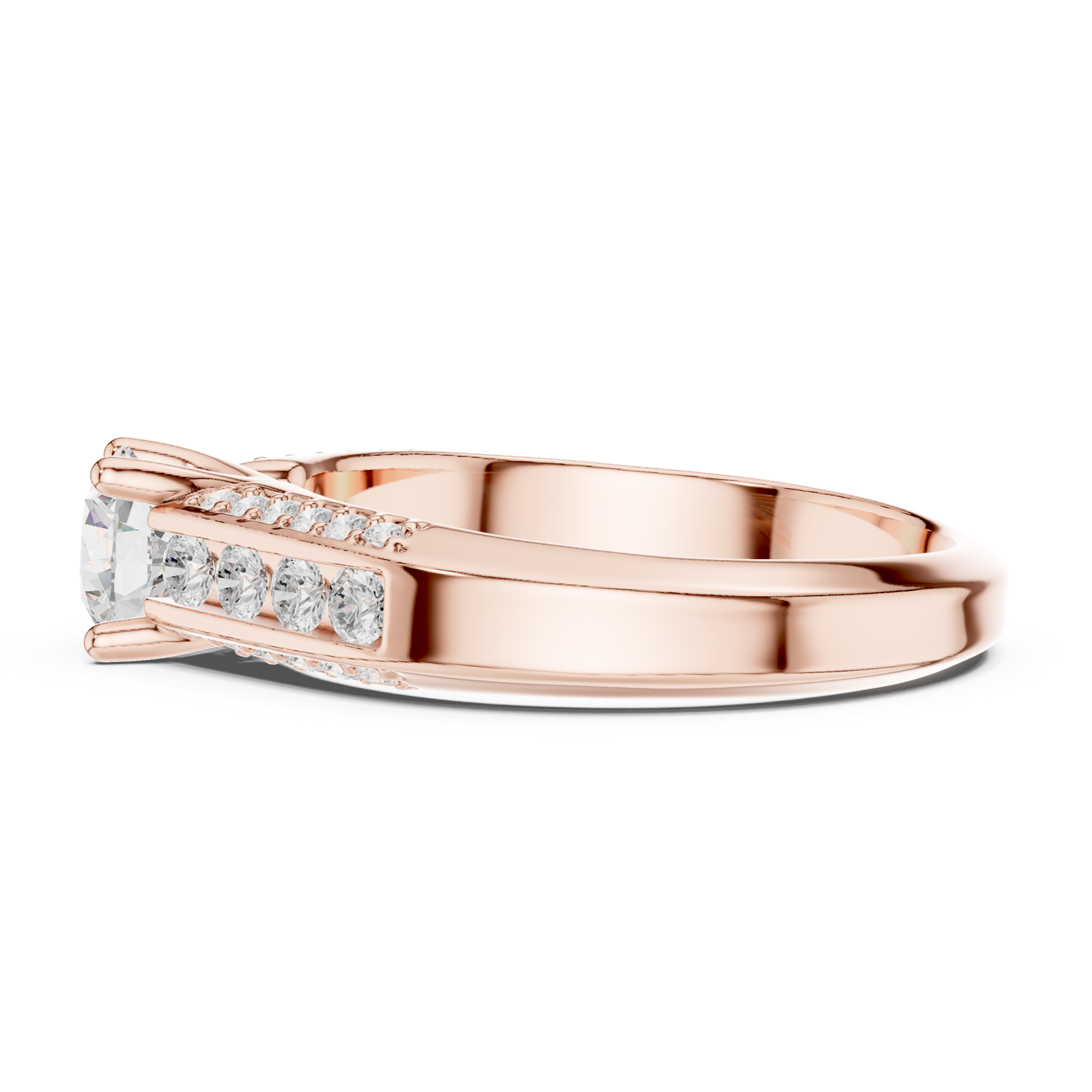 Gold Ring LR-0303, Rose Gold, view 3