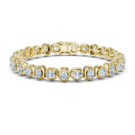 14K Solid Gold Lab Diamond Bracelet, Yellow Gold