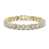 14K Solid Gold Lab Diamond Bracelet, Yellow Gold