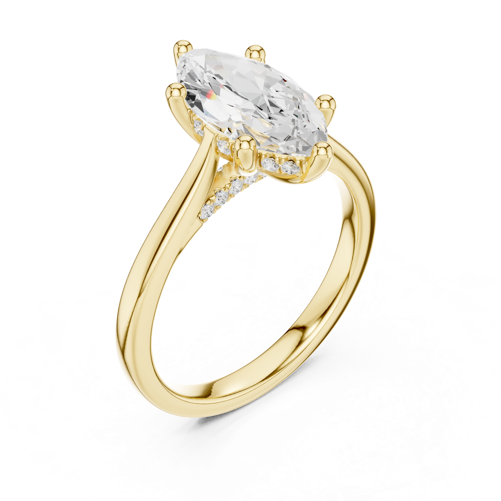 Gold Ring DDLR-985, Yellow Gold, view 2