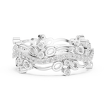 Gold Ring R44, White Gold, view 3
