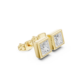 Gold Jewelry DDER-001, Princess center stone, Yellow Gold, view 1