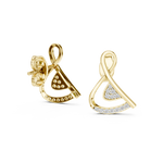 Gold Earrings 12-10028@E, Yellow Gold, view 1