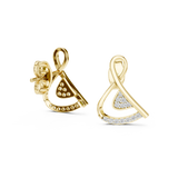 Gold Earrings 12-10028@E, Yellow Gold, view 1