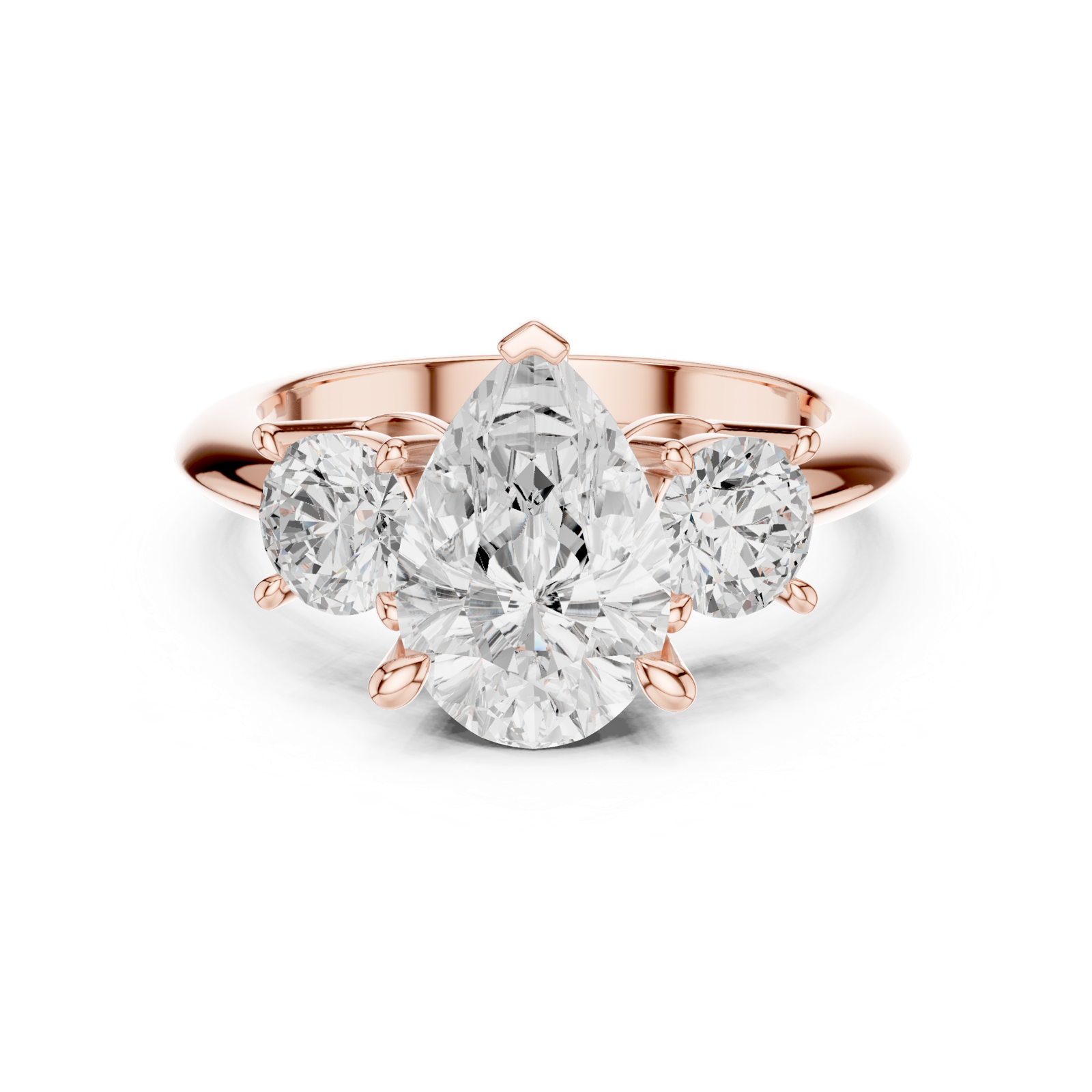 Gold Ring DDLR-903, Rose Gold, view 4