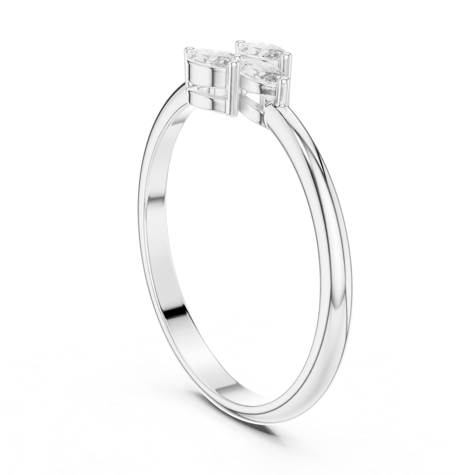 Gold Ring HLR-108, White Gold