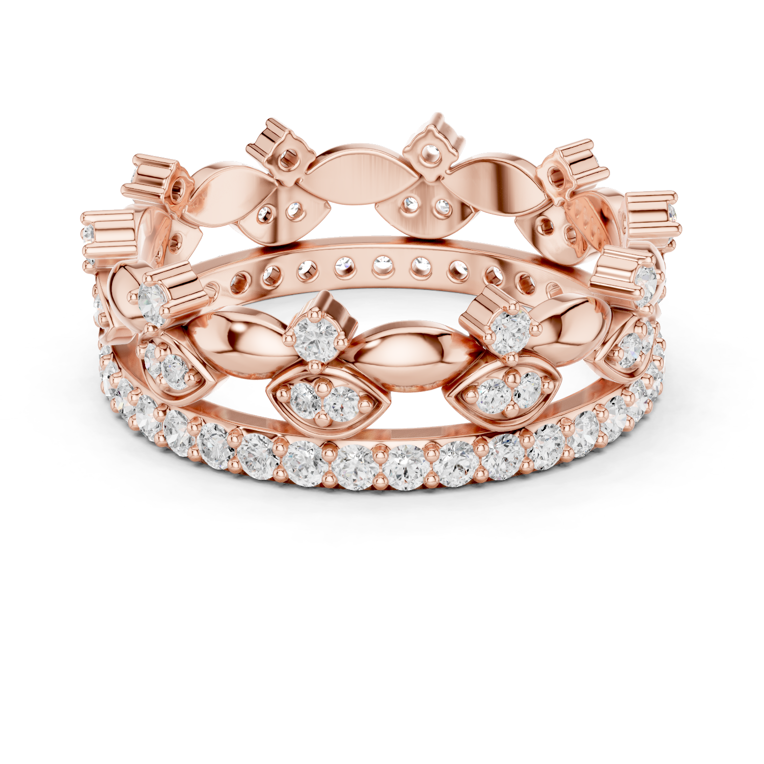 Gold Ring R31, Rose Gold