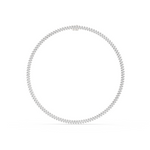 14K Solid Gold Lab Diamond Tennis Necklace, White Gold