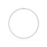 14K Solid Gold Lab Diamond Tennis Necklace, White Gold