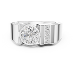 Gold Ring SBMR(43), White Gold, view 4
