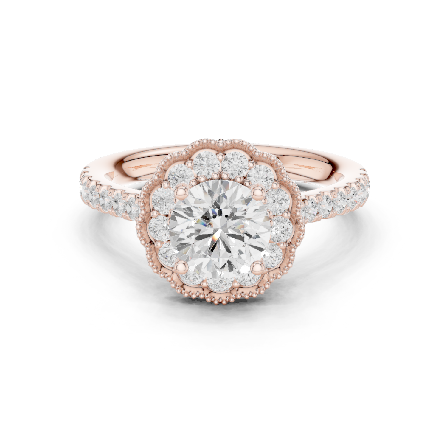 Gold Ring DDLR-665, Rose Gold