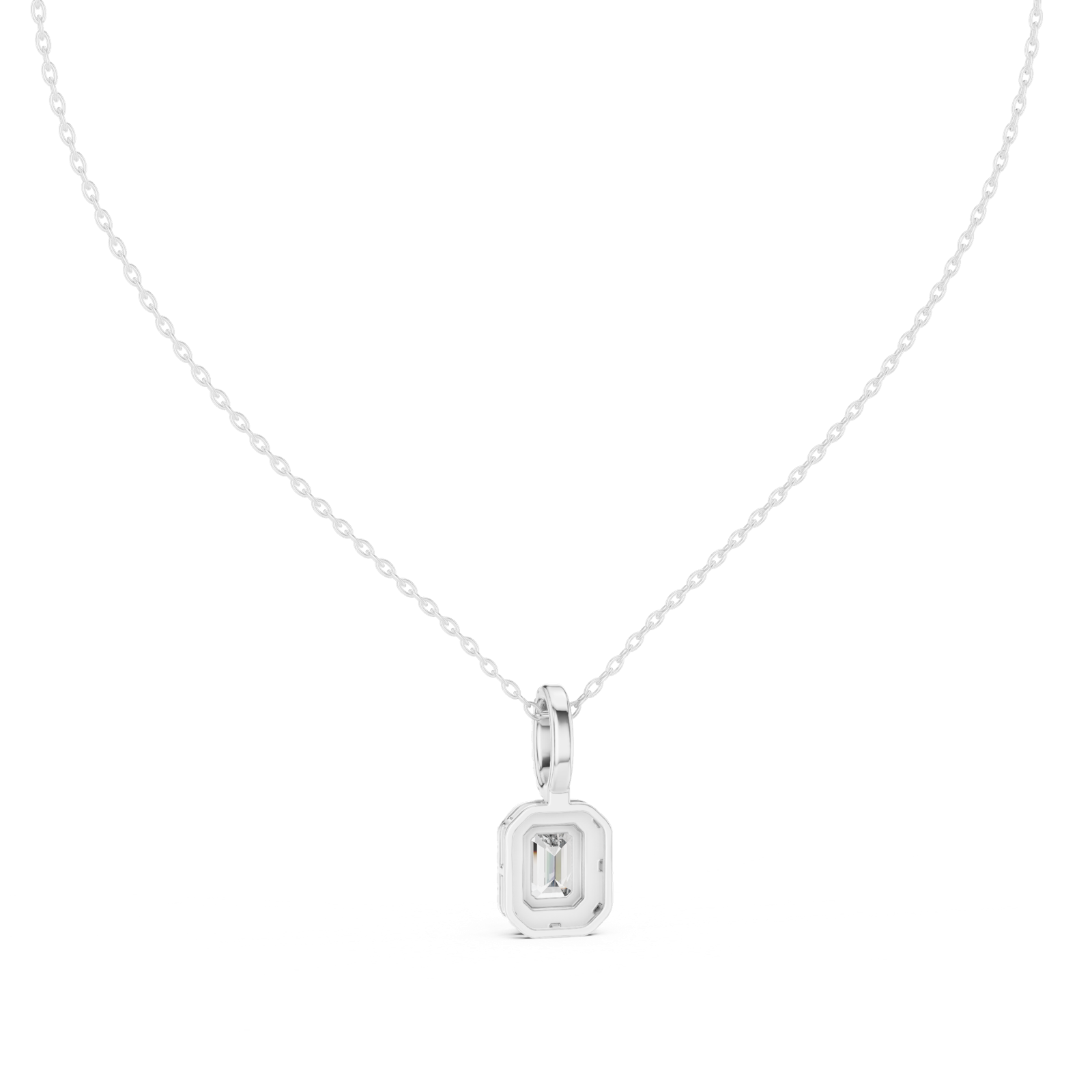 Gold Pendant GPD-0002, White Gold, view 4