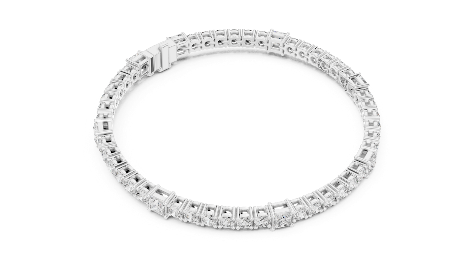 Gold Bracelet GLBR-0014, White Gold, view 2