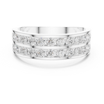 14K Solid Gold Lab Diamond Eternity Ring, White Gold, view 4