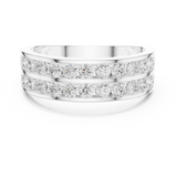 14K Solid Gold Lab Diamond Eternity Ring, White Gold, view 4