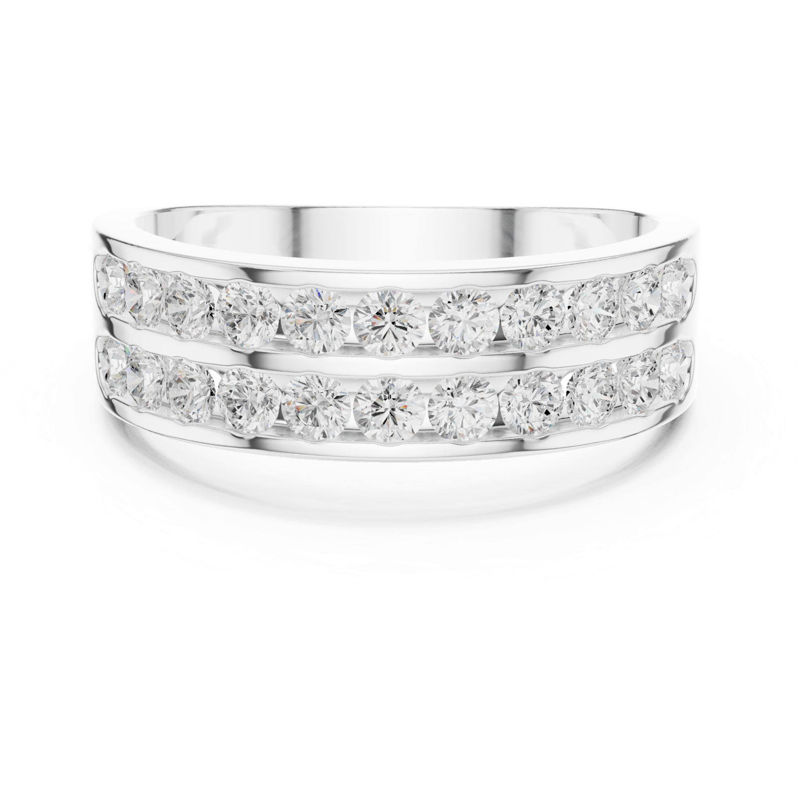 14K Solid Gold Lab Diamond Eternity Ring, White Gold, view 4