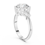 Gold Jewelry L35-67, Round center stone, White Gold, view 1