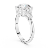 Gold Jewelry L35-67, Round center stone, White Gold, view 1
