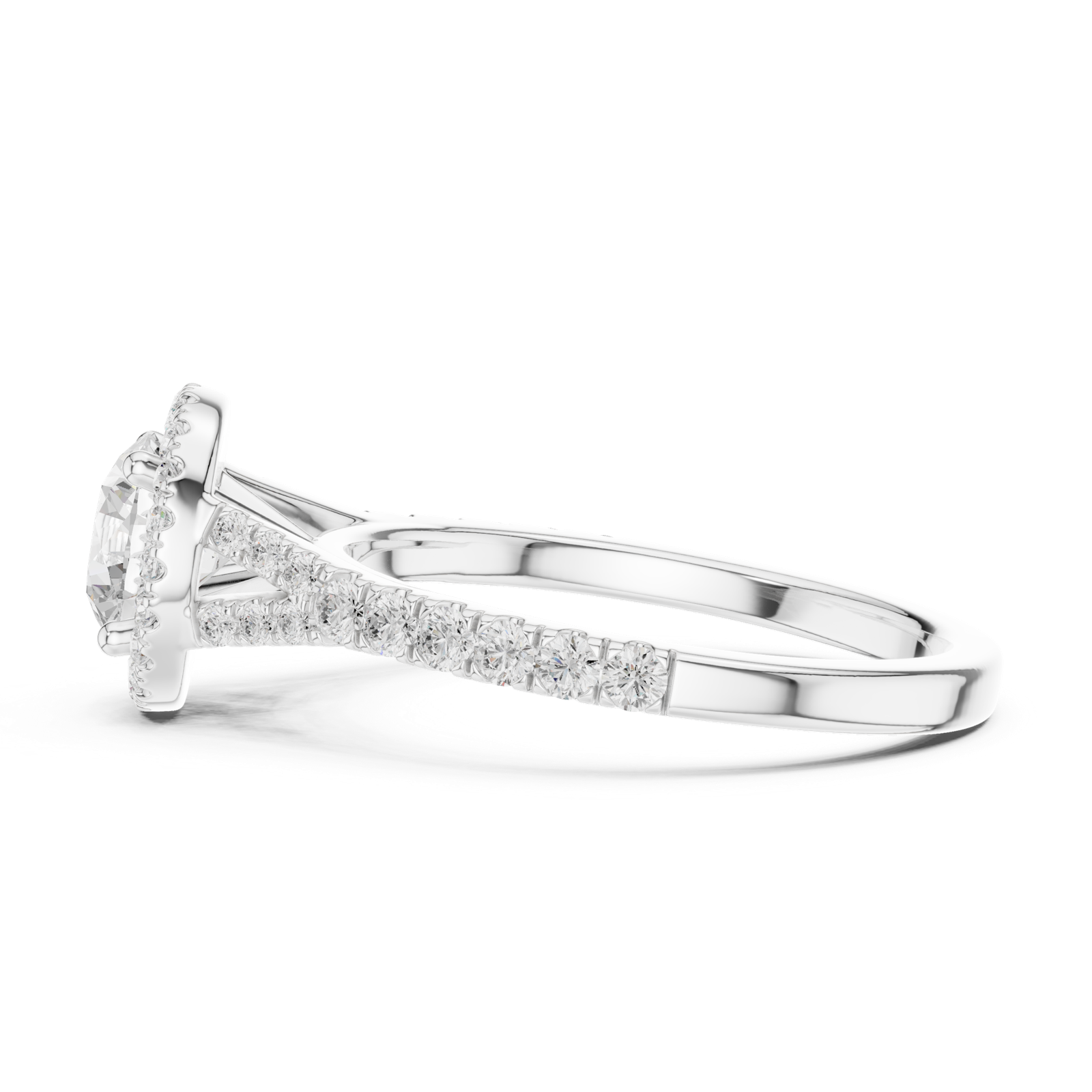 Gold Ring DDLR-914, White Gold, view 3