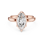 Gold Jewelry L36-10, Marquise center stone, Rose Gold, view 4