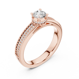 Gold Ring LR-0321, Rose Gold, view 2