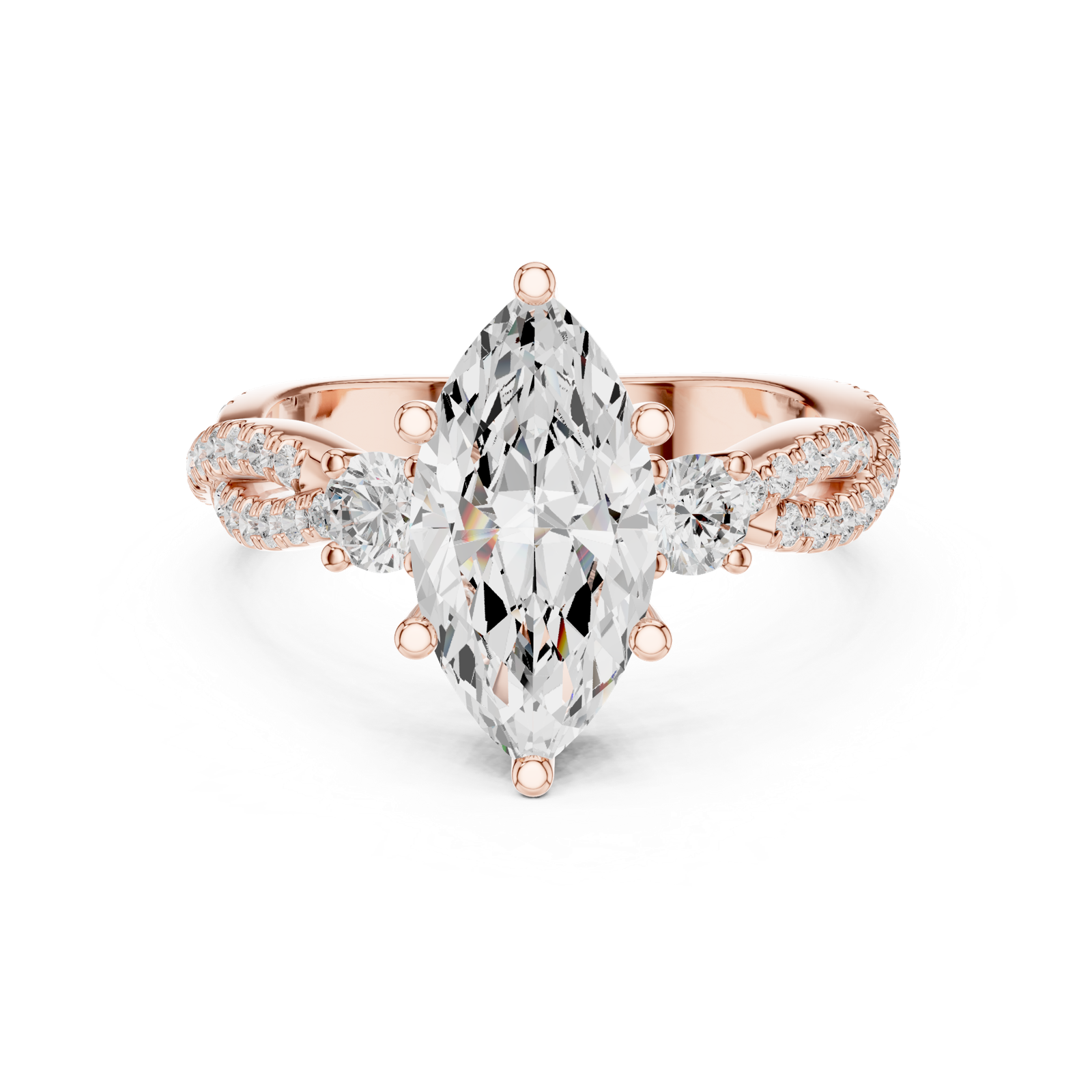 Gold Ring DDLR-1035, Rose Gold