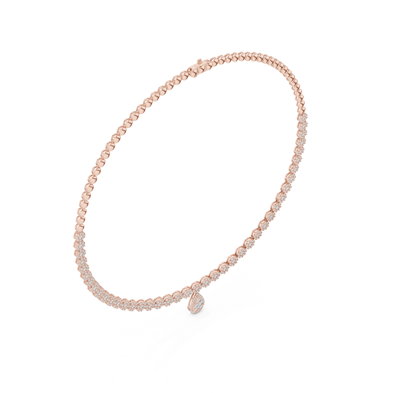 Gold Necklace GNK-0048, Rose Gold, view 2