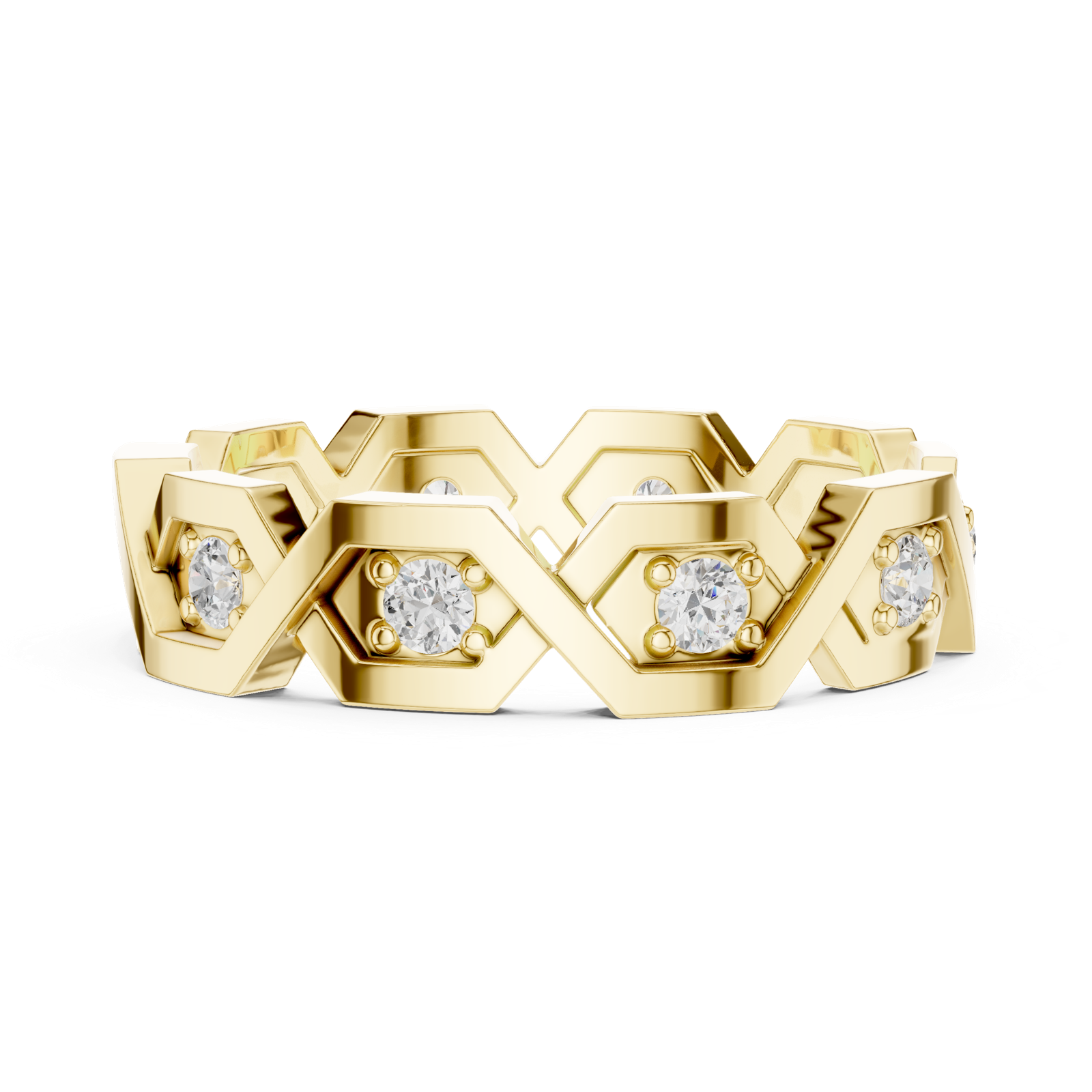 Gold Ring L22-R6, Yellow Gold, view 3