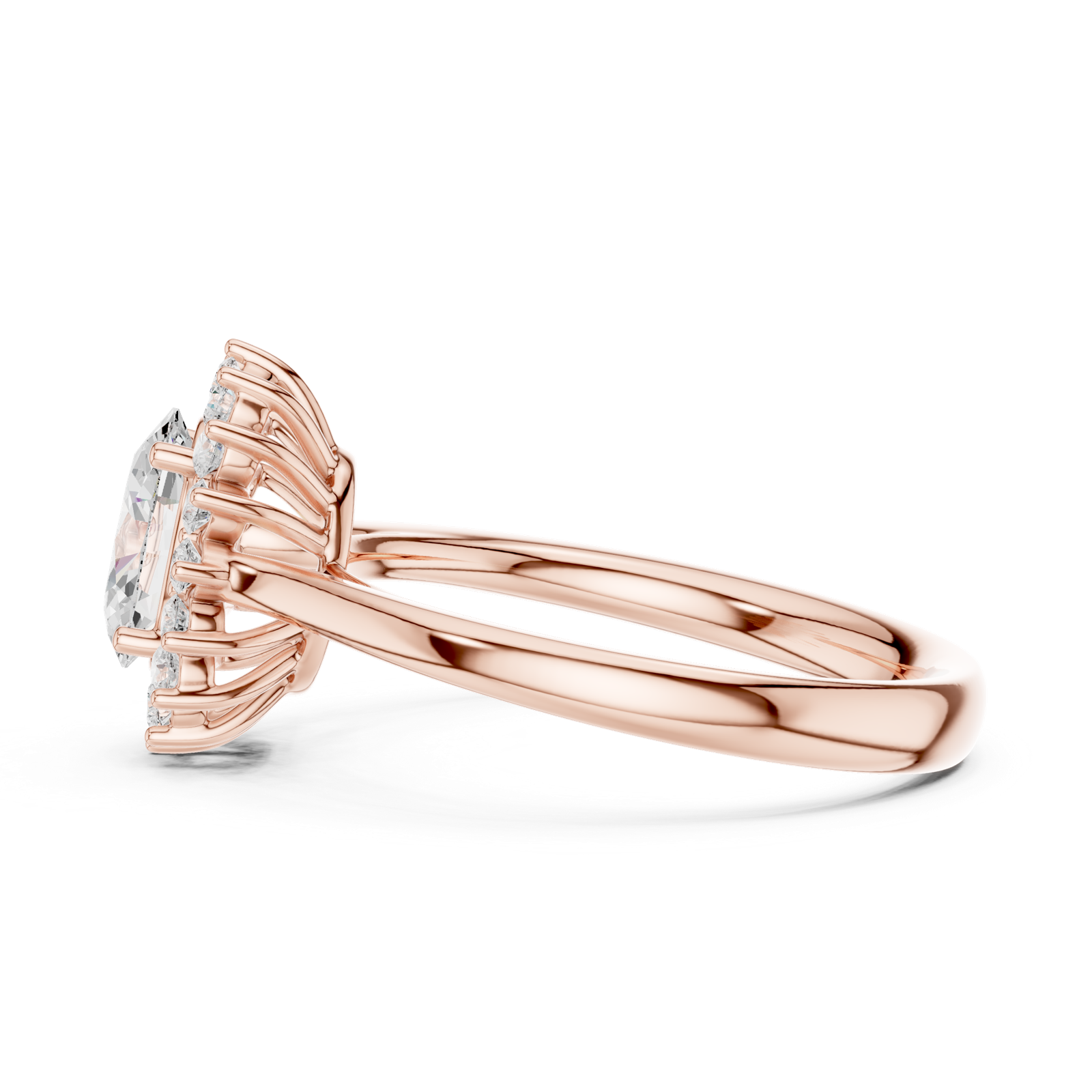 Gold Ring DDLR-698, Rose Gold, view 3
